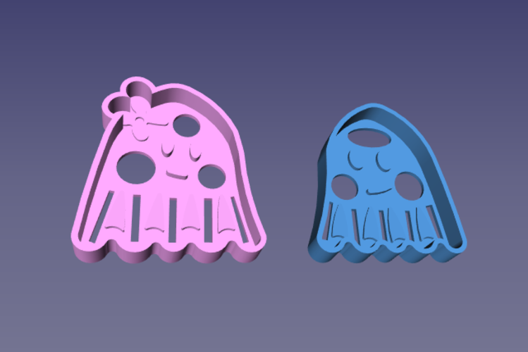 Ghost couple cookie cutter 3D Print 512034