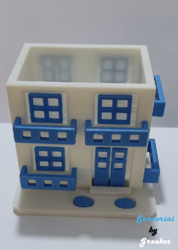 Santorini House Pencil Cup 3D Print 512056