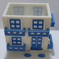 Santorini House Pencil Cup - Thumbnail 1