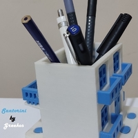 Santorini House Pencil Cup - Thumbnail 6