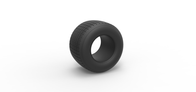 Dirt Sprint racing tire 2 Scale 1:25