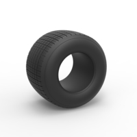 Small Diecast Dirt Sprint racing tire 2 Scale 1:25 3D Printing 512097