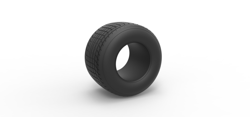 Dirt Sprint racing tire 3 Scale 1:25