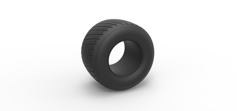Dirt Sprint racing tire 4 Scale 1:25