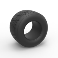 Small Diecast Dirt Sprint racing tire 4 Scale 1:25 3D Printing 512111