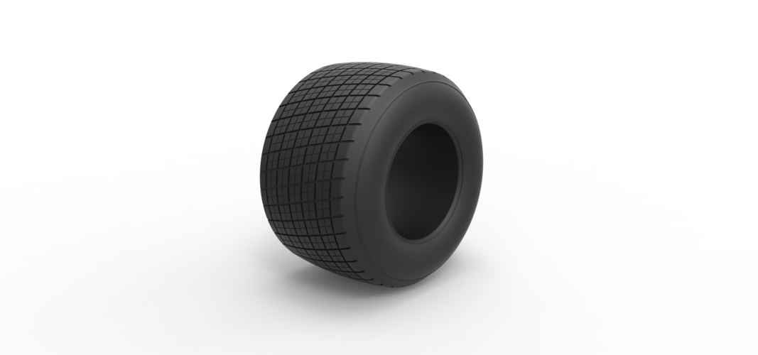 Diecast Dirt Sprint racing tire 4 Scale 1:25 3D Print 512112