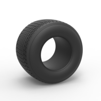 Small Dirt Sprint racing tire 5 Scale 1:25 3D Printing 512118