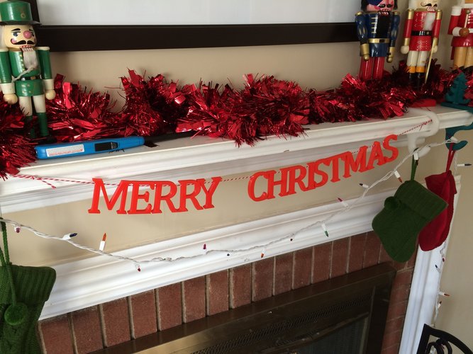 Merry Christmas Banner 3D Print 51214