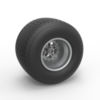 Small Rear wheel from Sprint car Scale 1:25 3D Printing 512354