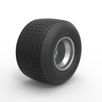 Rear wheel from Sprint car Scale 1:25 - Thumbnail 2
