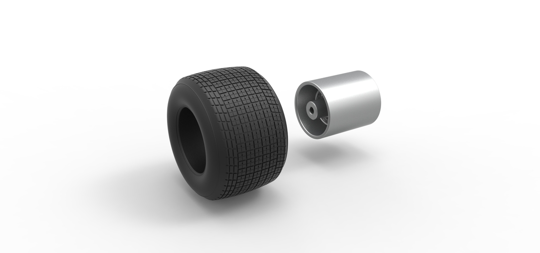 Rear wheel from Sprint car Scale 1:25 3D Print 512363