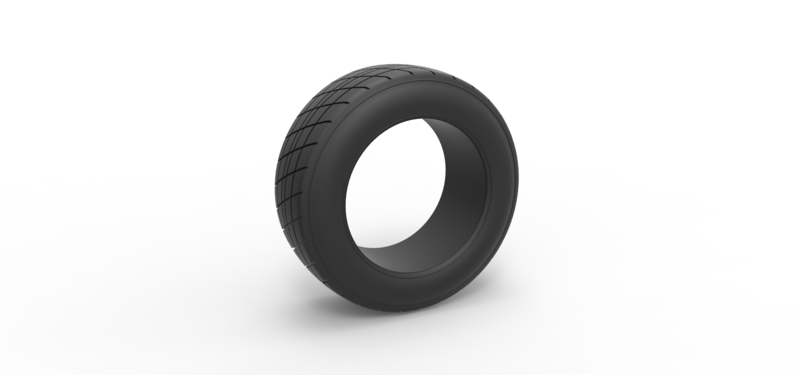 Dirt Sprint racing front tire 2 Scale 1:25