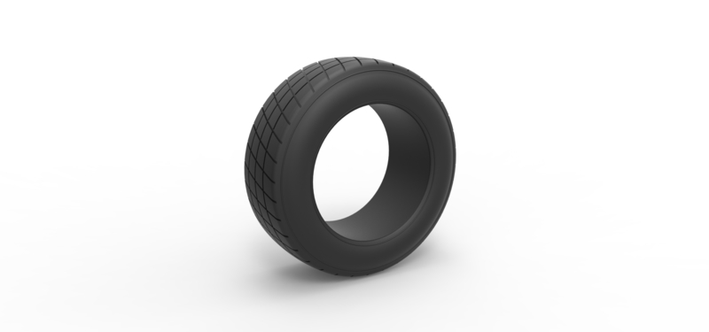 Dirt Sprint racing front tire 3 Scale 1:25