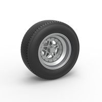 Small Diecast Front wheel from Sprint car Scale 1:25 3D Printing 512403