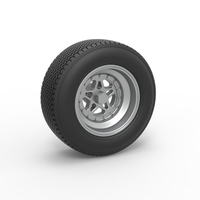 Small Front wheel from Sprint car Scale 1:25 3D Printing 512403