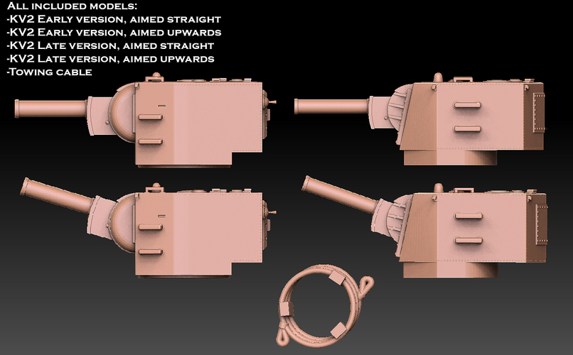 KV-2 Tank Turret 3D Print 512417