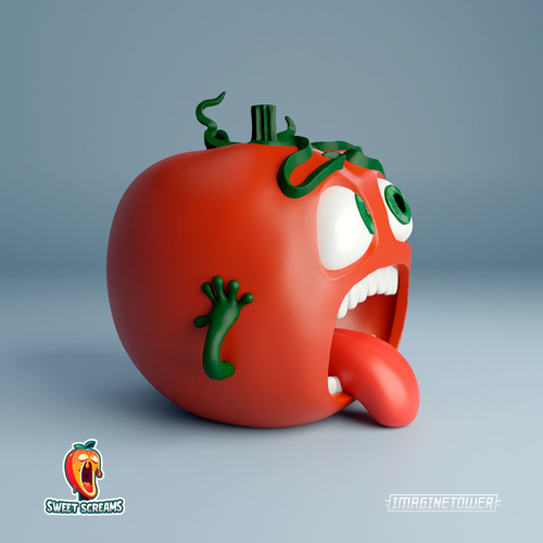 Munch's Tomato Cute Character 3D Print 512494