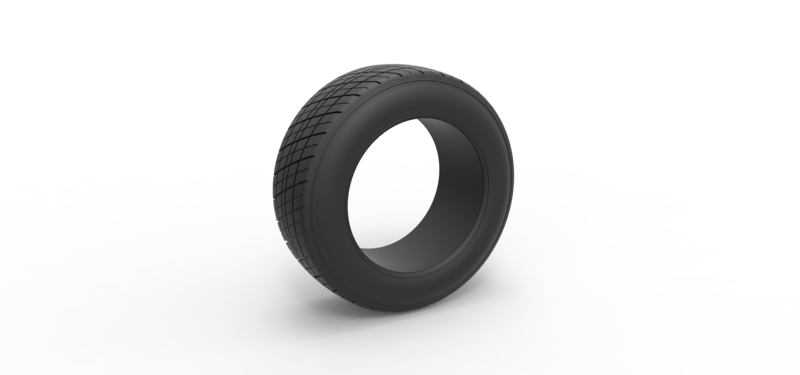 Dirt Sprint racing front tire 5 Scale 1:25