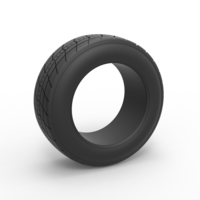 Small Dirt Sprint racing front tire 6 Scale 1:25 3D Printing 512553