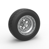 Small Front wheel from Sprint car Version 2 Scale 1:25 3D Printing 512562