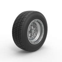 Front wheel from Sprint car Version 2 Scale 1:25 - Thumbnail 2