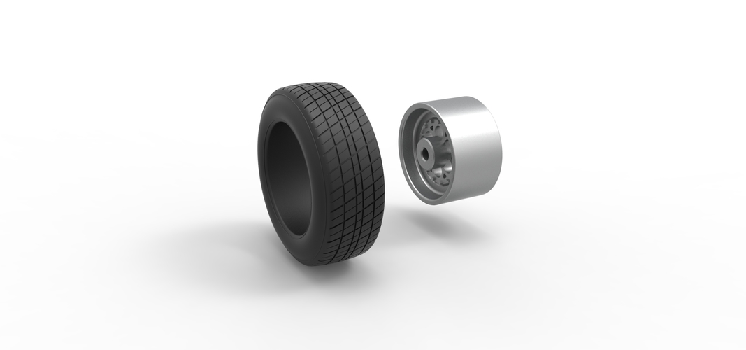 Front wheel from Sprint car Version 2 Scale 1:25 3D Print 512572