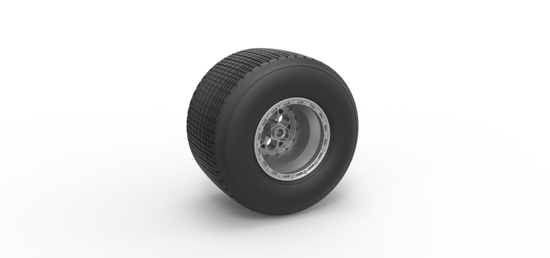 Rear wheel from Sprint car Version 2 Scale 1:25