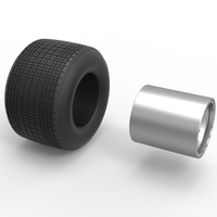 Rear wheel from Sprint car Version 2 Scale 1:25 - Thumbnail 9