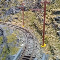 Small n scale overhead line poles 3D Printing 51266