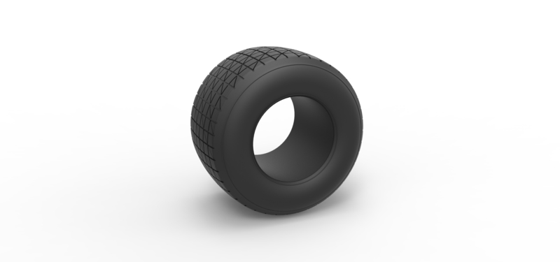 Dirt Sprint racing tire 16 Scale 1:25