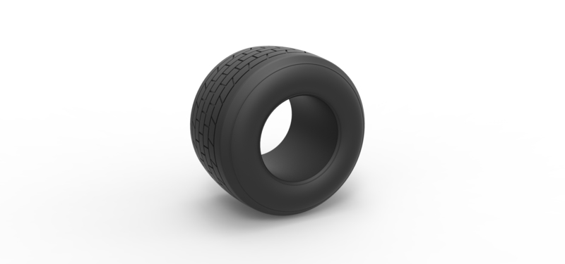 Dirt Sprint racing tire 17 Scale 1:25