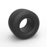 Small Dirt Sprint racing tire 18 Scale 1:25 3D Printing 512739