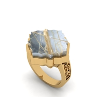 Small Gold Signet Ring R 206 3D Printing 512775