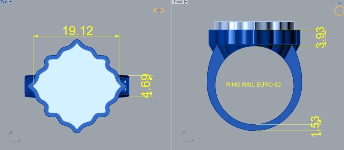 Gold Signet Ring R 206 3D Print 512779