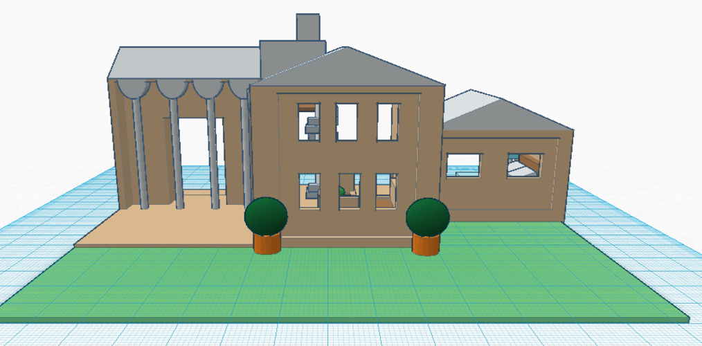 Mansion with furniture  3D Print 51280