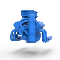 Engine V8 for Sprint car Scale 1:25 - Thumbnail 4