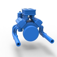 Engine V8 for Sprint car Scale 1:25 - Thumbnail 11