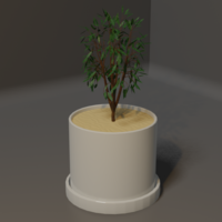 Small Potted Plant 3D model 3D Printing 512841