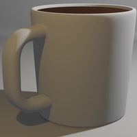 Cup With Coffee 3D model - Thumbnail 1