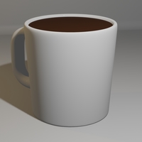 Cup With Coffee 3D model - Thumbnail 2