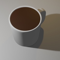 Cup With Coffee 3D model - Thumbnail 3