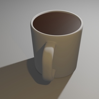 Cup With Coffee 3D model - Thumbnail 4