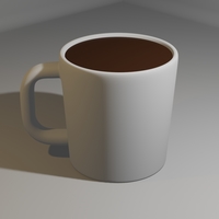 Cup With Coffee 3D model - Thumbnail 5
