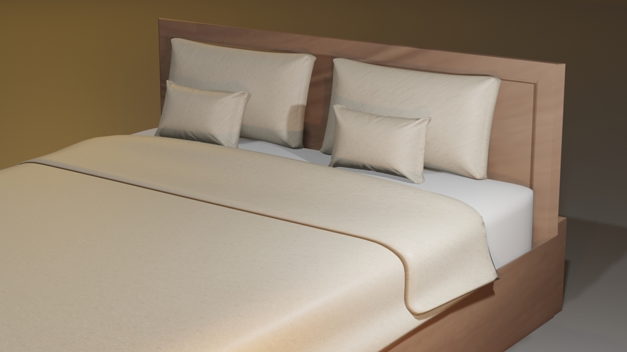 Double Nordic Bed 3D Print 512912