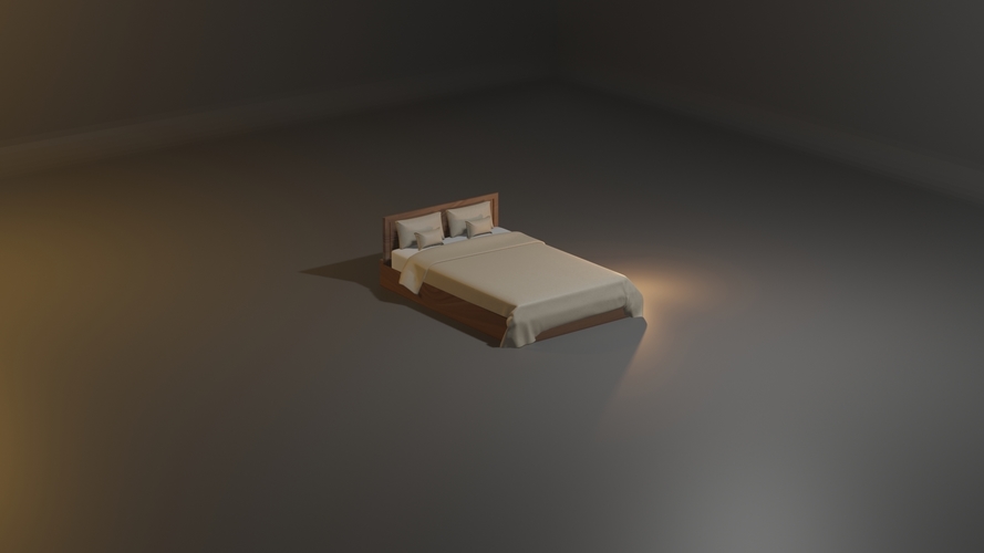 Double Nordic Bed 3D Print 512913