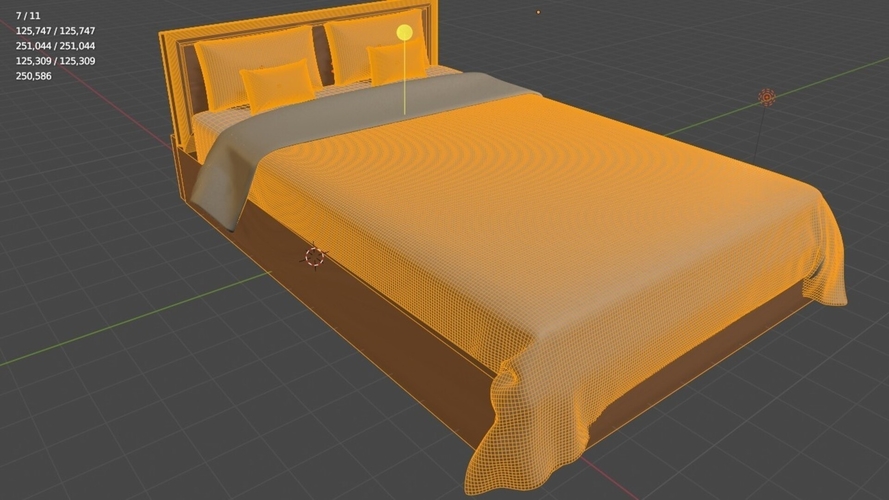 Double Nordic Bed 3D Print 512914