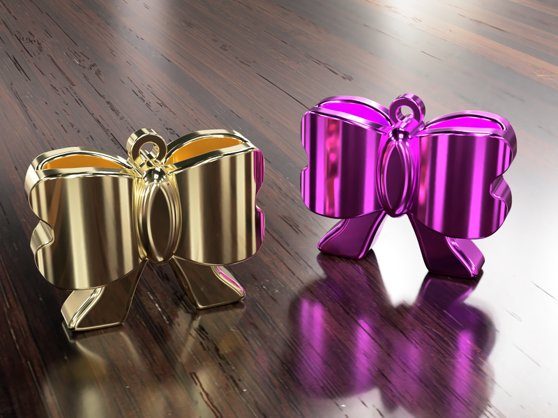 Ribbon earrings pendant