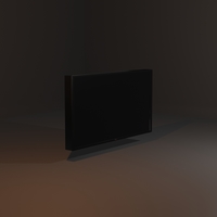 Black TV 3D Model - Thumbnail 4