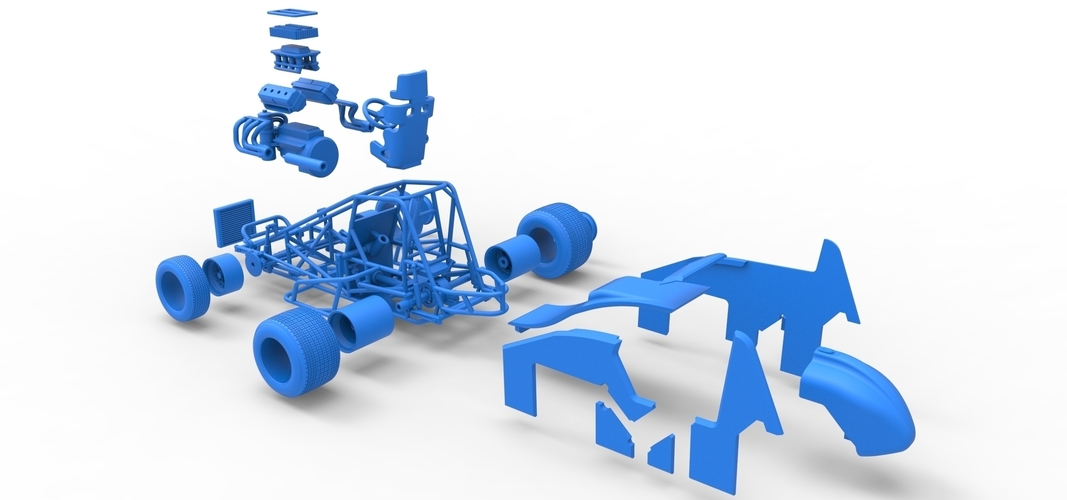 Sprint car Scale 1:25 3D Print 513016