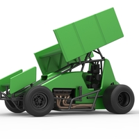 Winged Sprint car Scale 1:25 - Thumbnail 2
